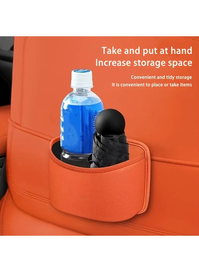 Crimson Car Trash Can Door Storage Box Cup Holder Back Hanging Organizer Bag - Image 5